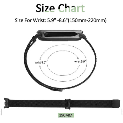Metal Stainless Steel Strap for Xiaomi Mi Band 8 & 9 – Replacement Smart Bracelet Watchband