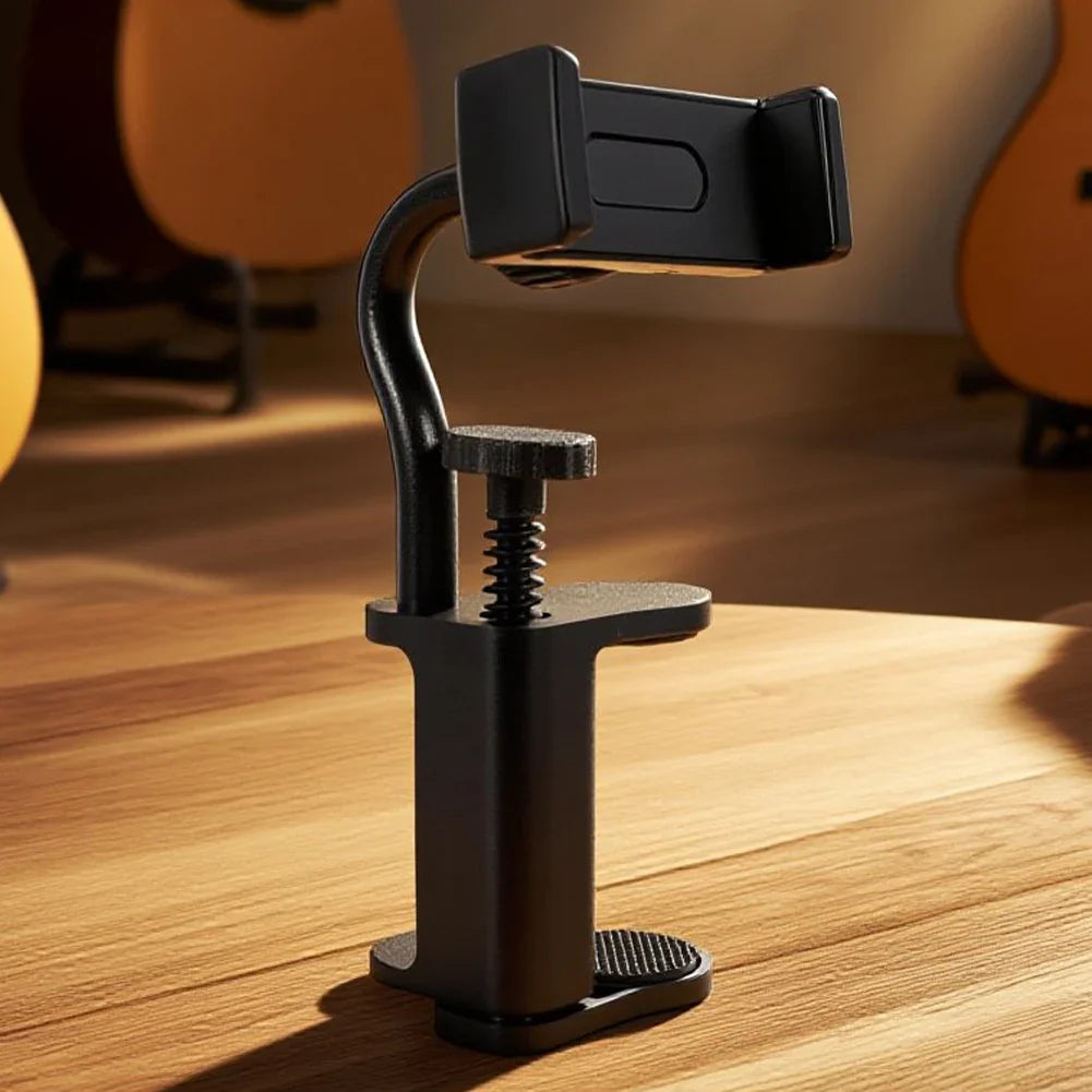 Adjustable Guitar Phone Holder – Hands-Free Multi-Purpose Stand for Smartphones & Microphones
