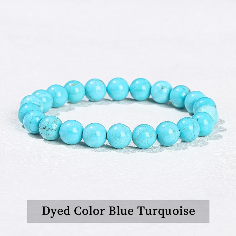 Natural Stone Beaded Bracelet - Obsidian, Fluorite & Quartz Healing Stretch Jewelry for Men & Women