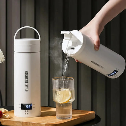 Portable Electric Kettle: Travel Tea & Coffee Kettle with Smart Temperature Control - Boil Water, Stew, Keep Warm