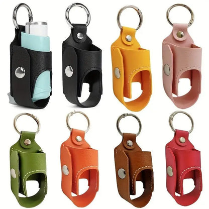 PU Storage Bag with Holster — Antibacterial Spray & Night Asthma Inhaler Holder for Children and Adults