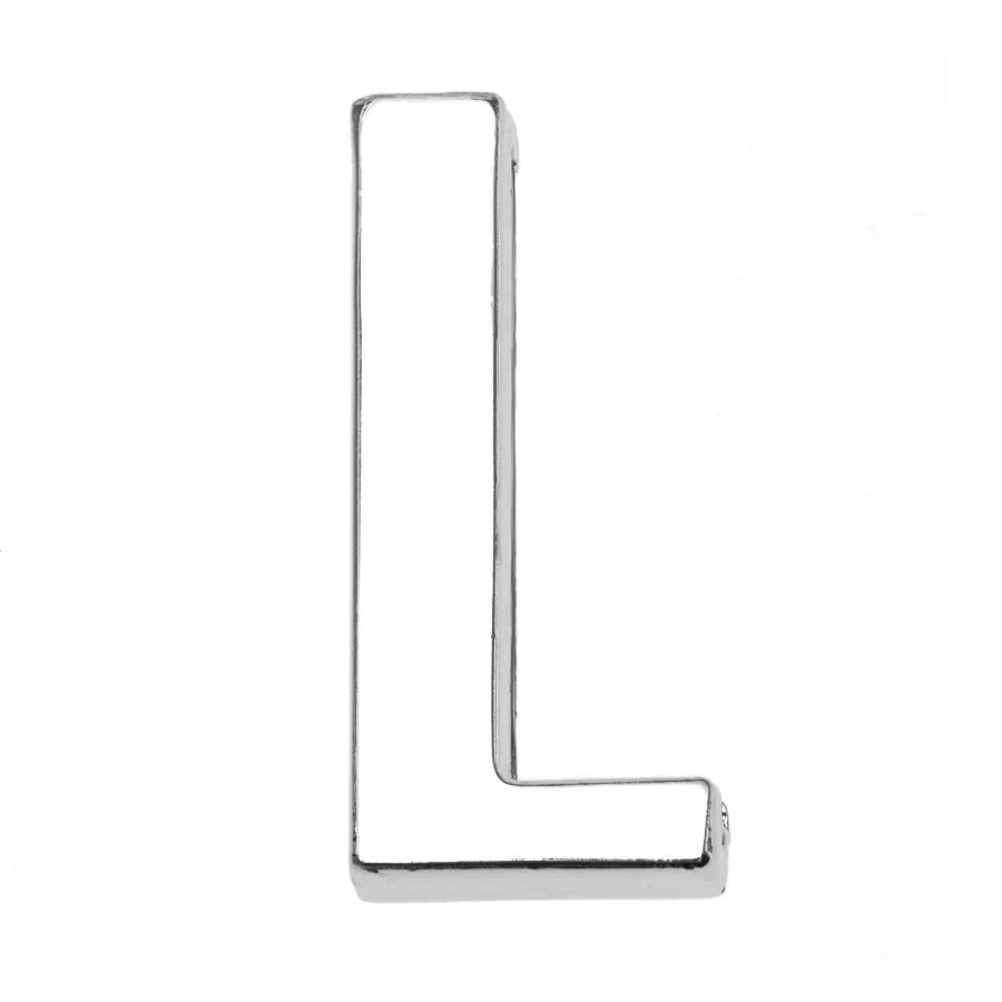 12PCS 30mm Chrome Alphabet Slide Charms A–Z – DIY Bracelet, Wristband, Pet Collar & Jewelry Making Beads