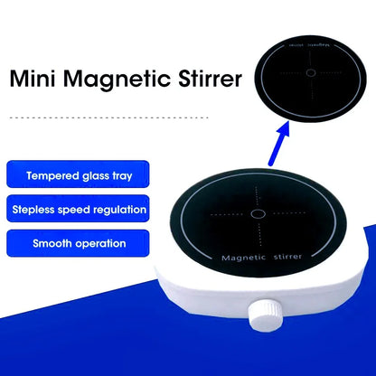 Portable 1L Magnetic Stirrer 4000RPM — Mini Lab & Kitchen Liquid Mixer/Stirring Plate