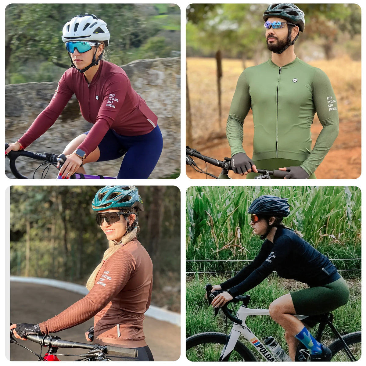 DAREVIE Cycling Jersey - Long Sleeve Aero 3D Mesh Breathable Cycling Shirt for Men and Women