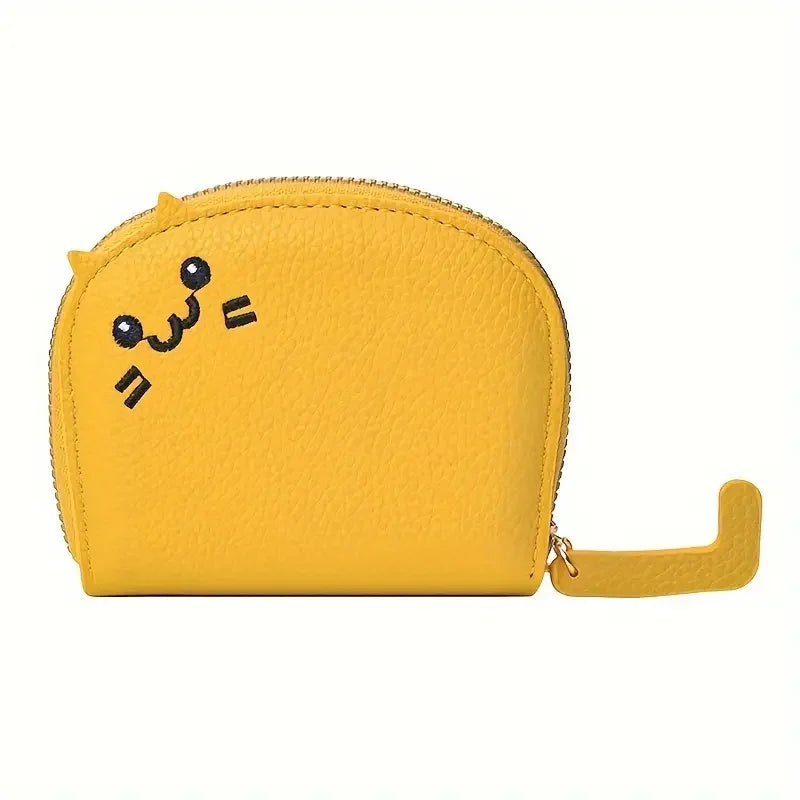 Cartoon Cat Wallet - Cute Faux Leather Multi-Card Coin Purse and ID Holder for Women