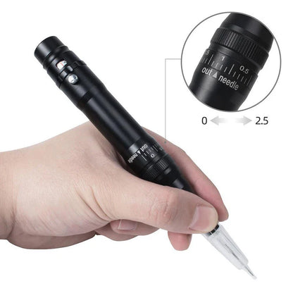Professional Eyebrow Tattoo Machine — Wireless Micropigmentation & Microblading Pen with Battery