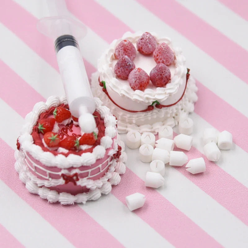 19pcs Mini Nozzle Set - Pottery Clay & Dessert Food Toy Piping Tips, Milk Cream & DIY Miniature Cake Tools