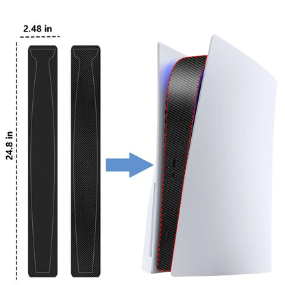 Carbon Fiber Skin Sticker Decal Cover for PS5 Disk Edition - Protective Skin for PlayStation 5 Console, Game Accessories