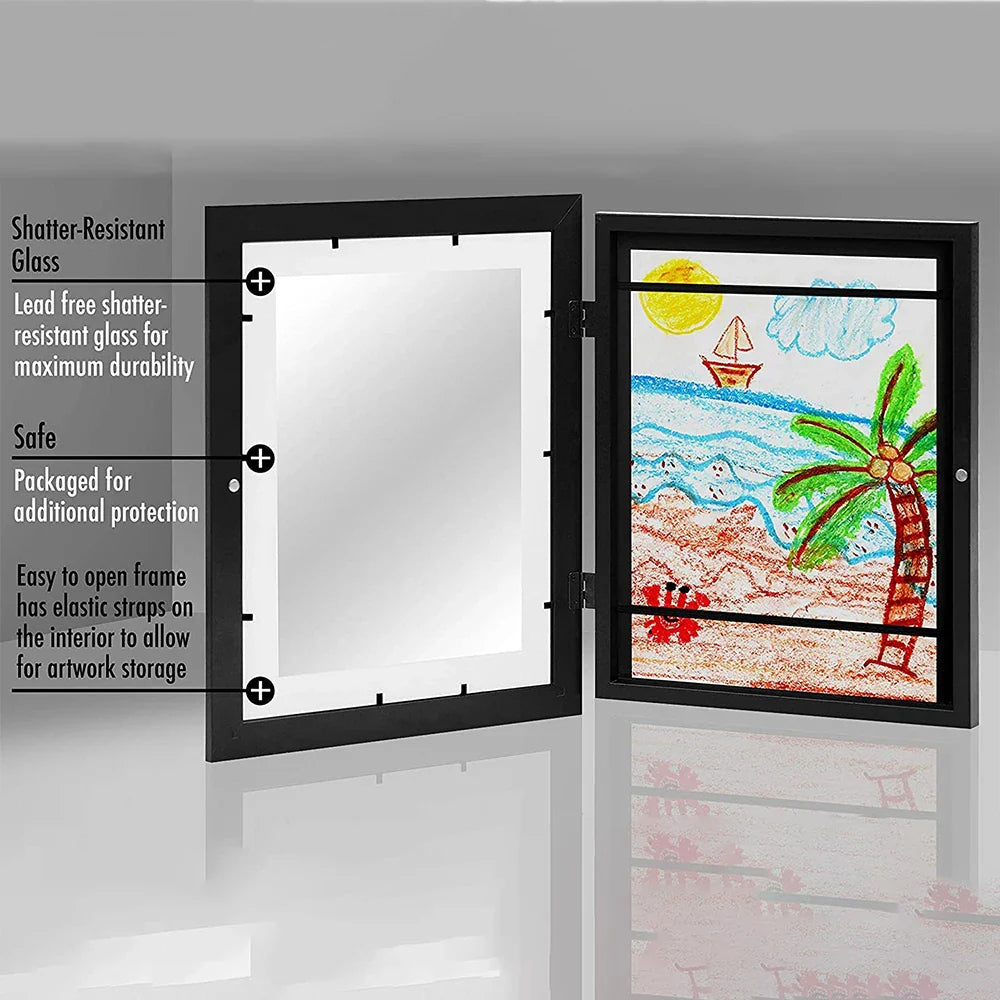Kids Art Frames – Magnetic Front Open Display for Posters, Photos, Drawings, and Paintings, Home Decor Frametory