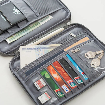 Family Passport Holder - Multi-Functional Document Organizer Case for Travel Accessories and Cardholder