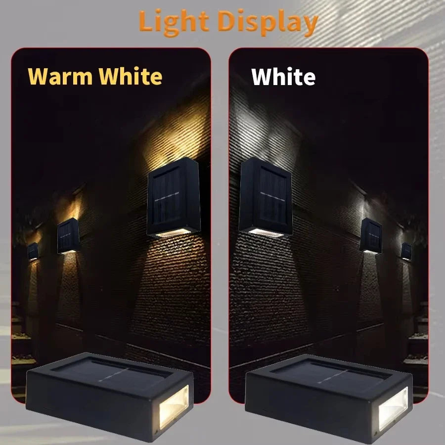 Solar LED Outdoor Wall Light - Waterproof Solar Sensor Lamp for Garden, Yard & Street Decoration
