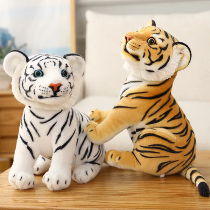 Simulation Tiger & Lion Plush Toy – Kawaii Stuffed Animal Doll, Pillow & Home Decor Gift for Kids
