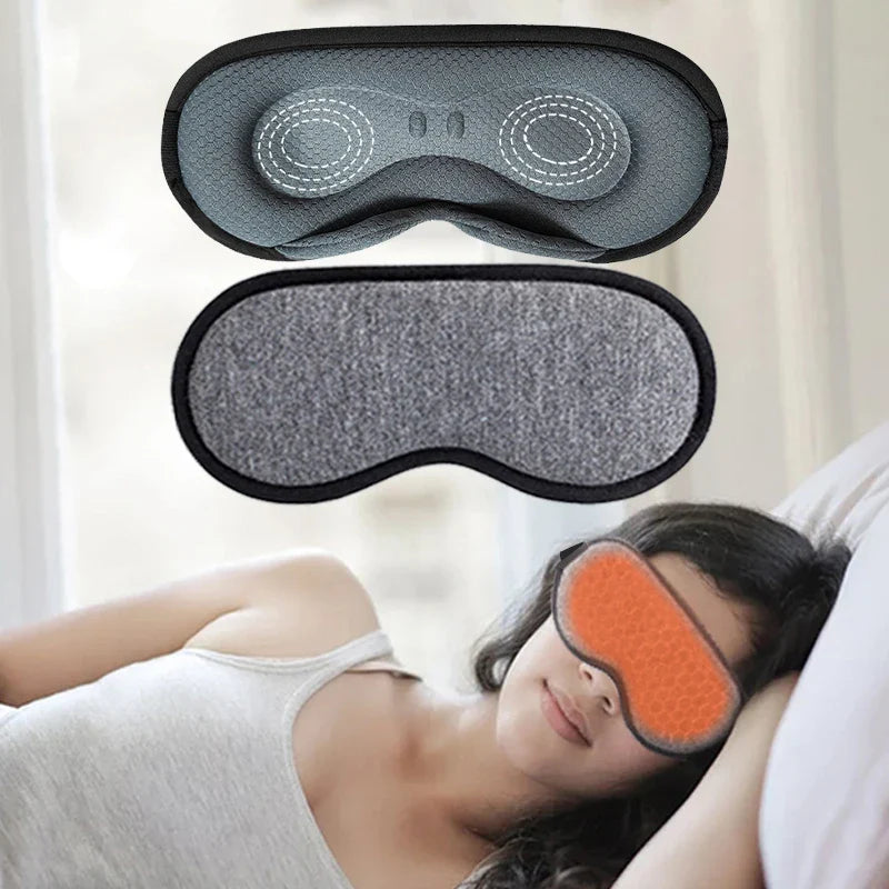 3D Electric Heated Eye Mask — Intelligent Hot Steam Eye Mask for Sleep, Eye Protection & Shading, USB Powered