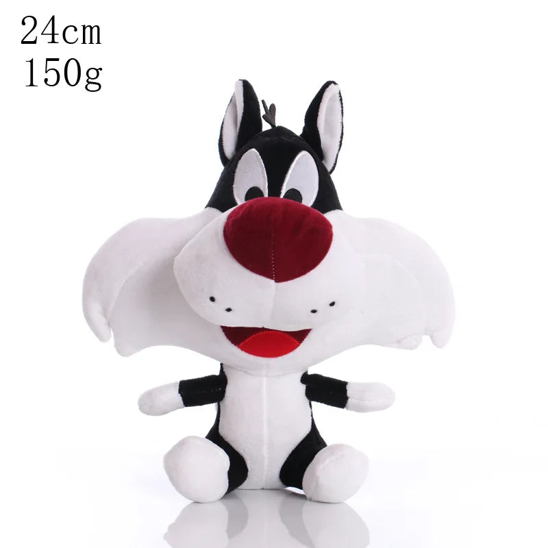 6 Piece Cartoon Character Plush Toy Set - Bugs Bunny, Daffy Duck, Tweety, Cyclone Dog and Bunny Rabbit Stuffed Dolls for Children’s Gifts