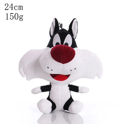 6 Piece Cartoon Character Plush Toy Set - Bugs Bunny, Daffy Duck, Tweety, Cyclone Dog and Bunny Rabbit Stuffed Dolls for Children’s Gifts