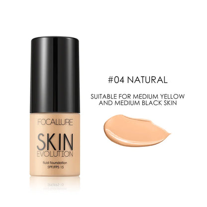 Focallure Liquid Foundation Cream — Full Coverage, Oil-Control Moisturizing Base & Concealer for Women