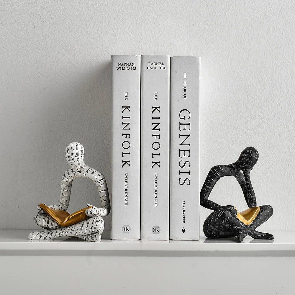Modern Abstract Figure Statue - Nordic Style Sculptures and Figurines for Home Interior - Elegant Living Room Table Decorations