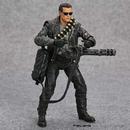 NECA Terminator 2 T-800 Arnold Schwarzenegger PVC Action Figure - 7" 18cm Collectible Model Toy
