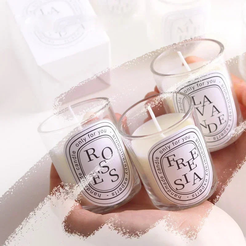 Romantic Transparent Scented Candle – Aromatic Gift Jar for Weddings & Special Occasions