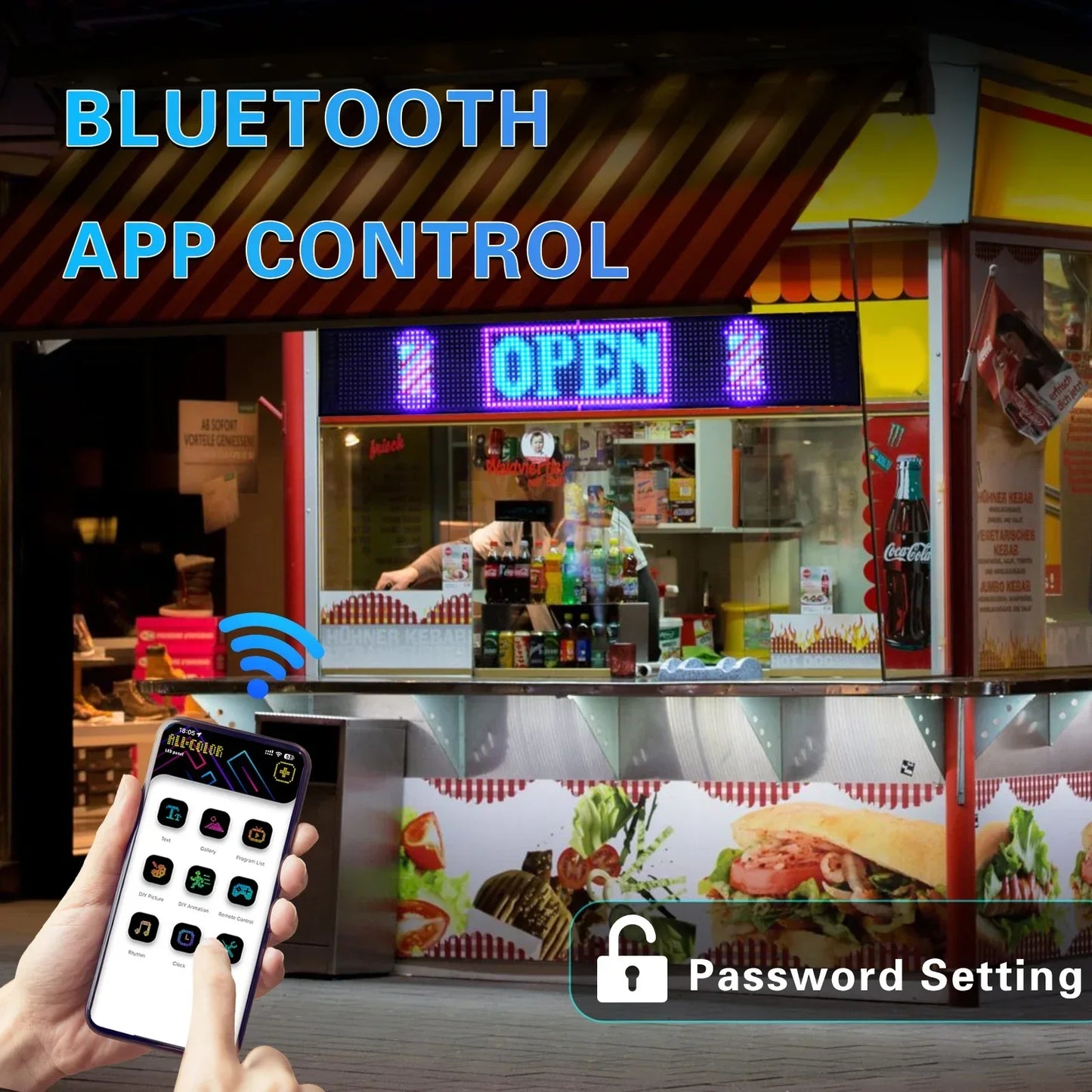 LED Matrix Pixel Panel – Scrolling Bright Advertising Sign with Flexible USB & Bluetooth App Control