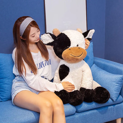 25-70cm Huggable Plush Cow Toy — Soft Stuffed Cattle Doll, Lovely Animal Plush for Kids, Birthday Gift