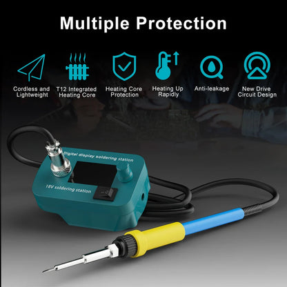 Bonacell Cordless Soldering Iron – 60W Tool for Makita BL1830, BL1840, BL1850, BL1860 18V Batteries, PCB Soldering Tool