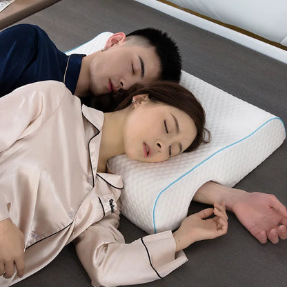 Purenlatex Orthopedic Couple Pillow - Memory Foam Cervical Vertebra Support, Arm Pain Relief, Side Sleeper Pressure Pillow