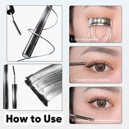 Judydoll Iron Mascara 2g – Waterproof, Slim, Long Curl & Thick Styling Mascara in Steel Tube