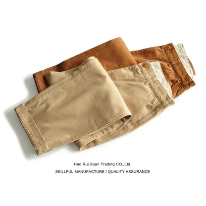 SauceZhan XX001 Chino Pants - Men's Vintage Cotton Cargo Trousers with Loose Straight Fit