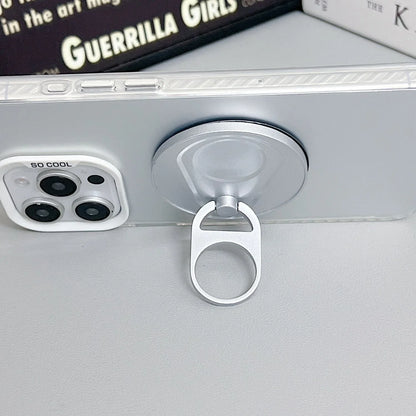 MagSafe Magnetic Zip Top Can Phone Holder – 360° Rotating Alloy Ring with Strong Suction Wall Sticker