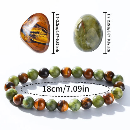 Prosperity & Abundance Healing Bracelet – Natural Stone Energy Jewelry for Relaxation, Success & Strength