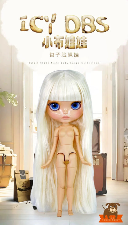 ICY DBS Blythe Doll – 30CM Tan Skin Matte & Glossy Face, Pouting Lips, 19-Joint BJD DIY Costume Doll Gift