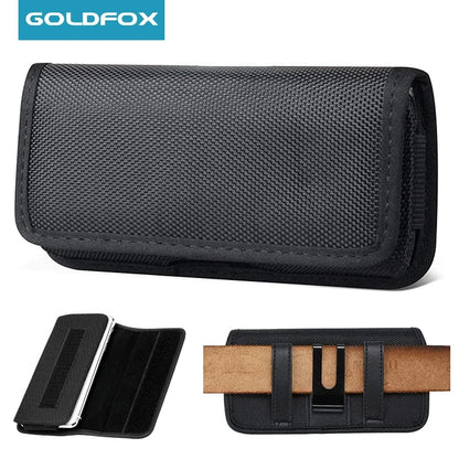 Nylon Phone Holster with Belt Clip – Waist Bag Carrying Case for iPhone 13/12/11/X/XR & Samsung Galaxy S22/S21/S20