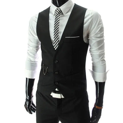 2023 New Arrival Men's Dress Vest - Slim Fit Suit Waistcoat, Casual Sleeveless Formal Business Jacket