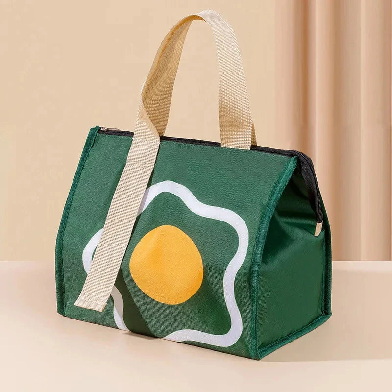 Portable Thermal Lunch Bag – Insulated Food Storage Cooler Pouch for Women & Kids, Travel Picnic Bento Handbag Organizer