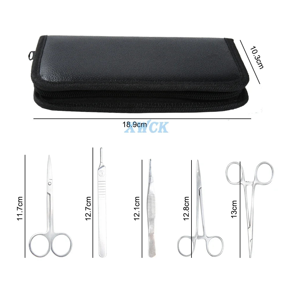 17Pcs/Set Silicone Suture Pad Kit - Medical Surgical Suture Practice Model Trainer Set with Tools
