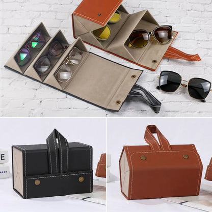 Multi-Slot Portable Glasses Organizer – 2 to 6 Slot Eyeglasses & Sunglasses Travel Storage Case