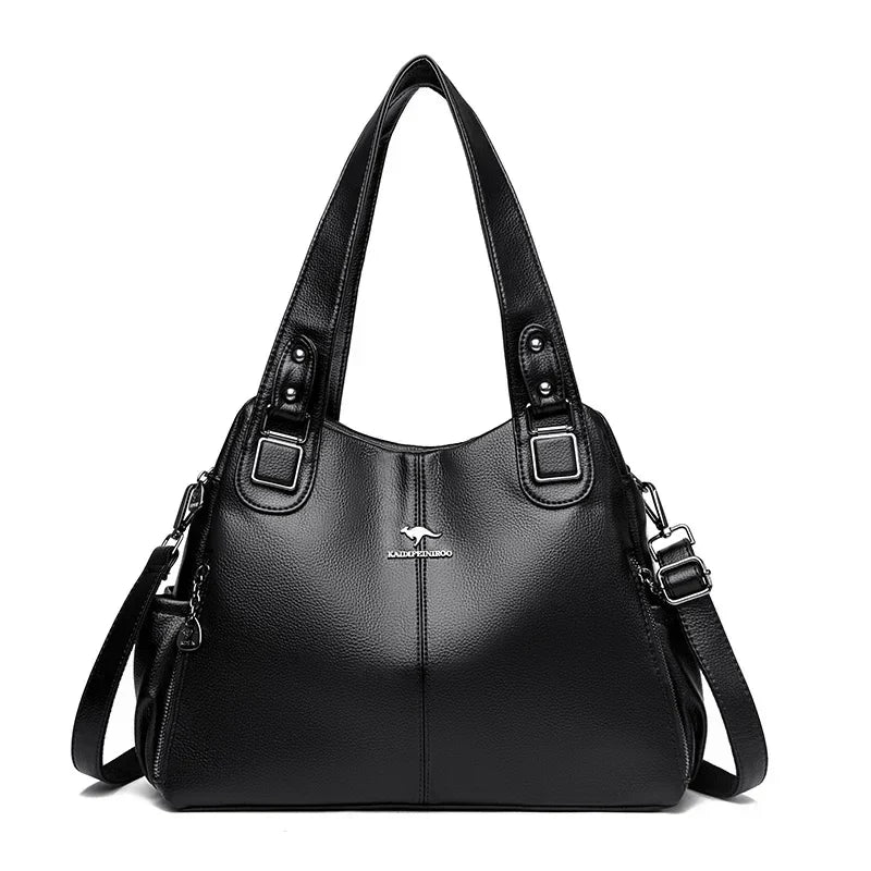 Luxury Women’s Leather Casual Tote Bag – High Quality Large Shoulder & Crossbody Handbag