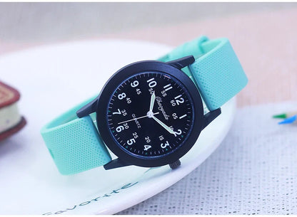 Children's 60-Minute Scale Quartz Wristwatch - Silicone Strap Watch for Boys & Girls, Junior High & Elementary School Exam Watch