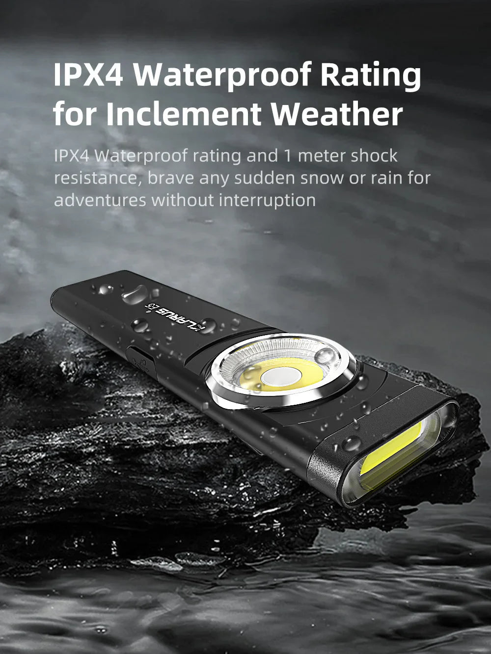 Klarus E5 COB Flashlight – Magnetic Dual Light Torch with 8 Lighting Modes, USB-C Rechargeable EDC Strobe for Emergency Use