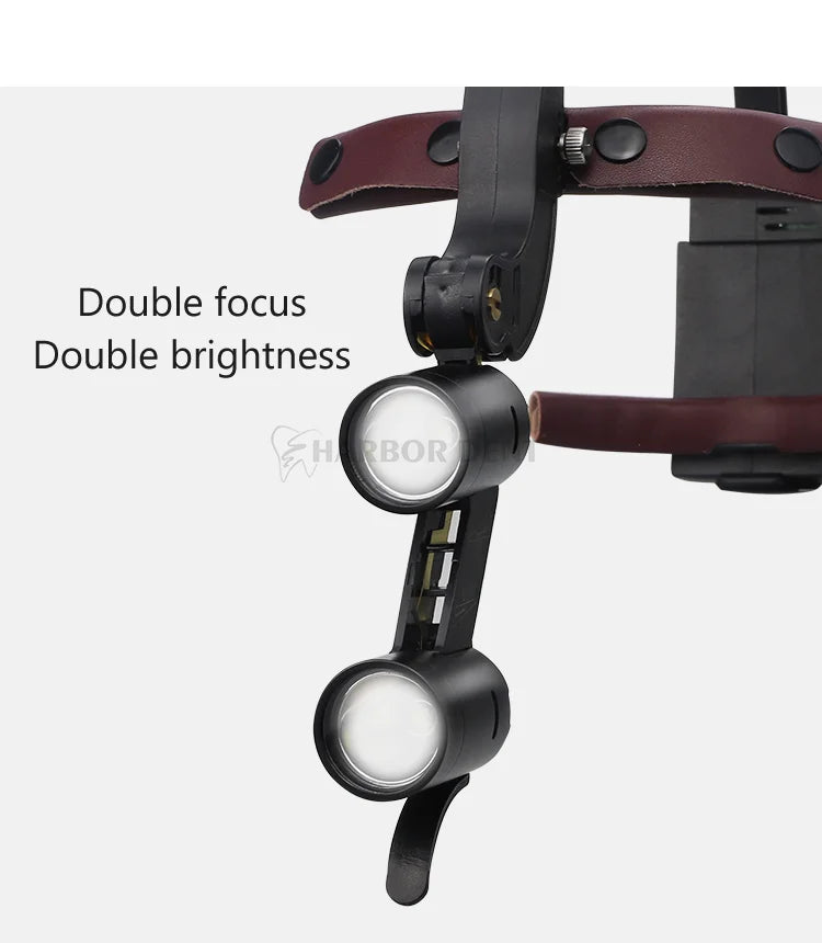 5W Dental LED Headlight – 2.5X/3.5X Magnification Binocular Loupes with 2 Filters for Dentist Surgery