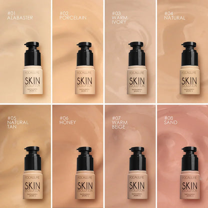 Focallure Liquid Foundation Cream — Full Coverage, Oil-Control Moisturizing Base & Concealer for Women