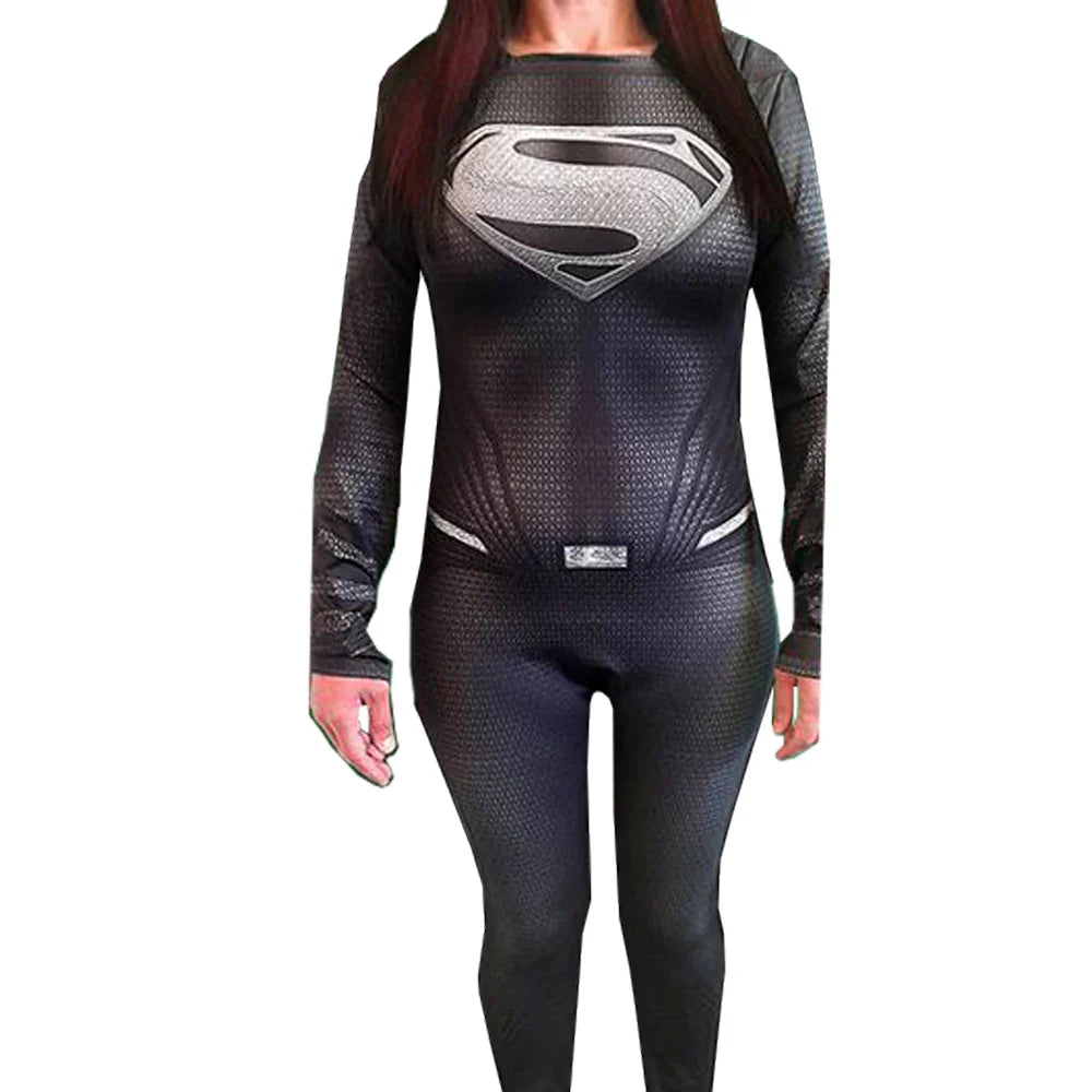 Adults Man of Steel Cosplay Costume — Superhero Zentai Bodysuit Jumpsuit for Halloween & Parties