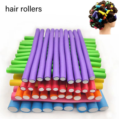 10PCS Flexible Hair Curling Rods – Soft Foam Bendy Twist Curls, No Heat Flexi Rollers for Hair Styling