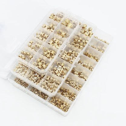 Heat Set Insert Tool Kit for 3D Printing – M2–M8 Brass Threaded Copper Nuts & Soldering Iron Tips