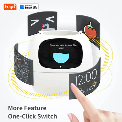 Tuya Ivy Smart Planter – AI-Enhanced with 7 Smart Sensors, Over 49 Expressions for Easy and Fun Plant Care