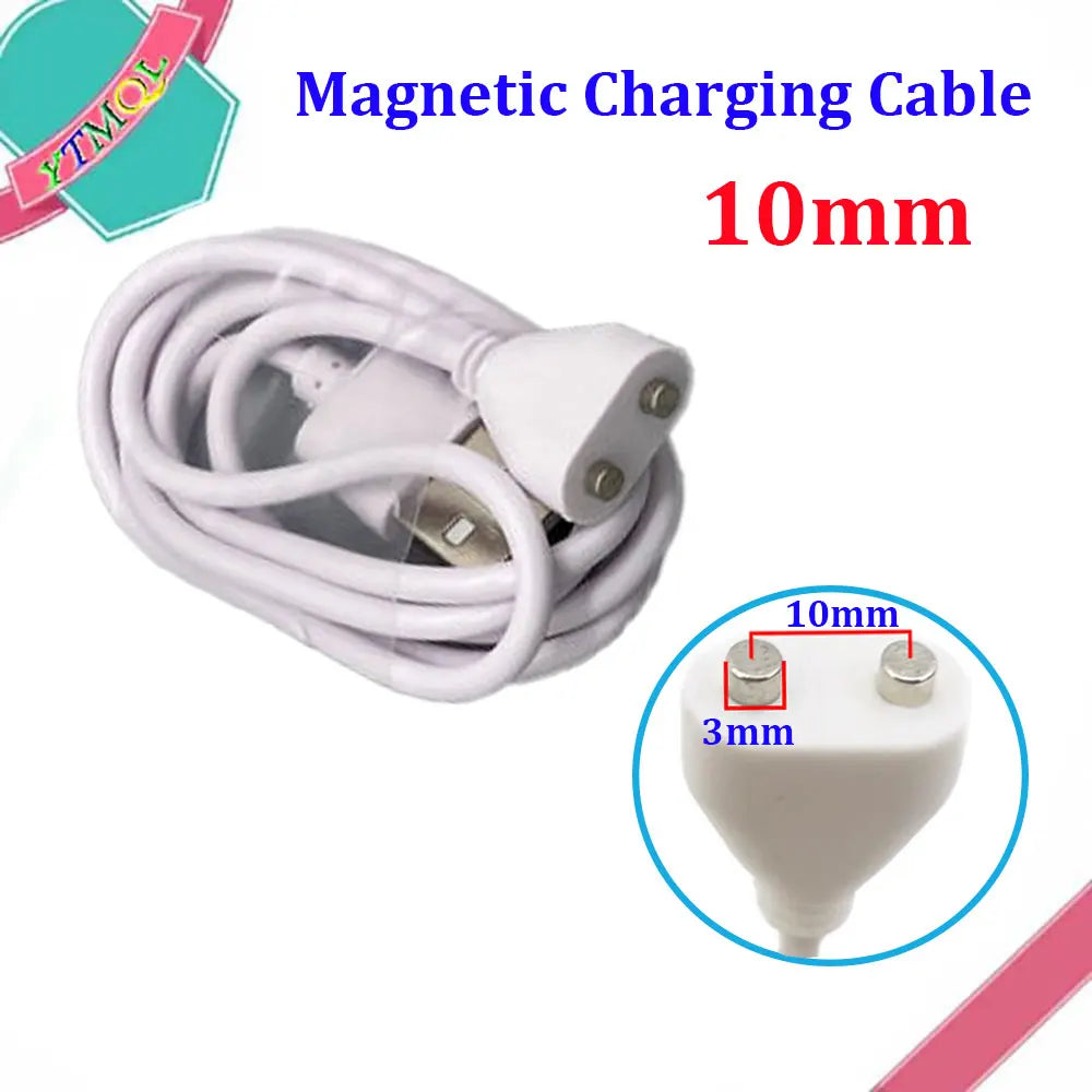 Magnetic Charging Cable – 2pin USB Charger for Beauty Instruments & Smart Devices, 5-10mm Magnet Spacing