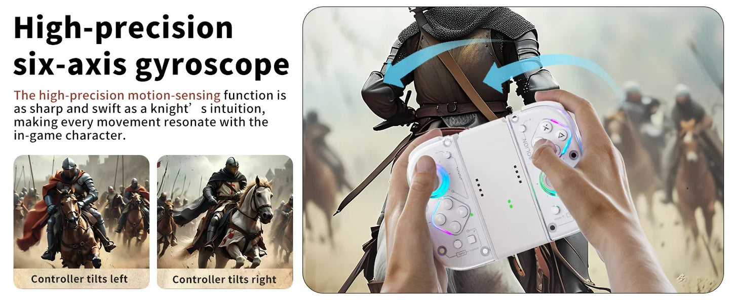 Aolion J20 Knight Wireless Gamepad — Motion-Sensing Custom Joystick for NS Joycon, Left & Right Switch Game Accessories