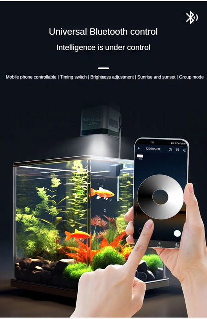 New Aquarium LED Water Grass Lamp - WRGB Full Spectrum 8500K, Explosive Algae Downlight for Fish Tanks, 25/35/65W