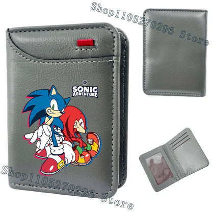 Sonic & Shadow Cartoon Wallet – Anime Multi-Card Vertical Holder, Portable Slim Card Pack, 2026 New Fashion Gift Wallet